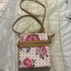 Crossbody Purse with Roses